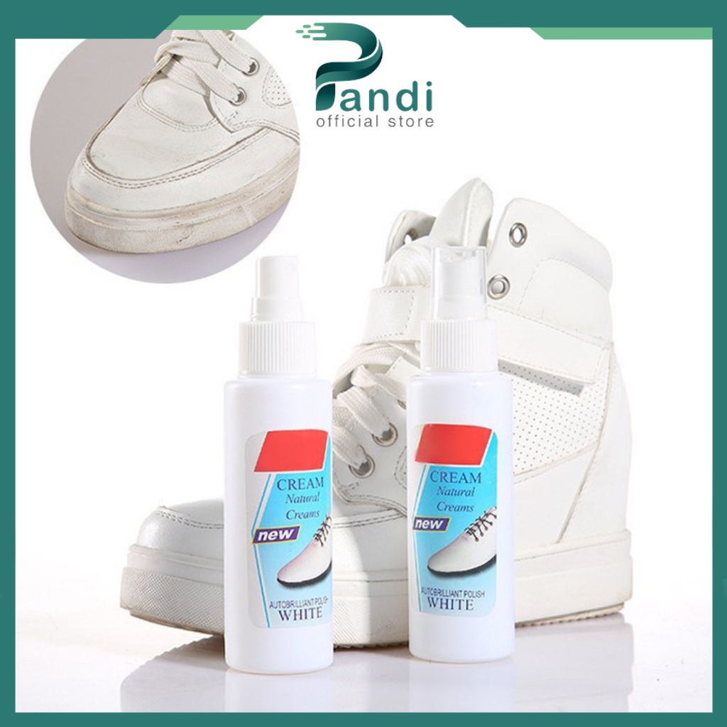 Chai Cọ Tẩy Trắng Giày Sneaker Đầu Chổi Lọ Nước Đánh Tẩy Trắng Vết Ố Dung Dịch Chà Giặt Khô Làm Sạch Vết Bẩn PANDI