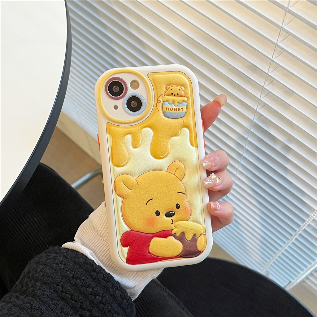 Ốp Điện Thoại Da Viền tpu Dẻo In Họa Tiết Hoạt Hình Góc Tròn Cho iphone 15 pro max 14 pro max 13 pro max 12 pro max