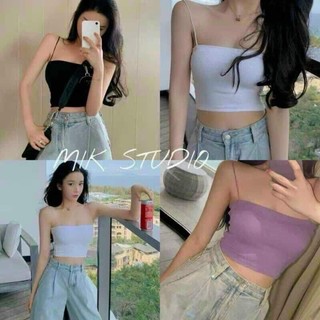 Áo hai dây bún quốc dân, áo croptop hai dây bún