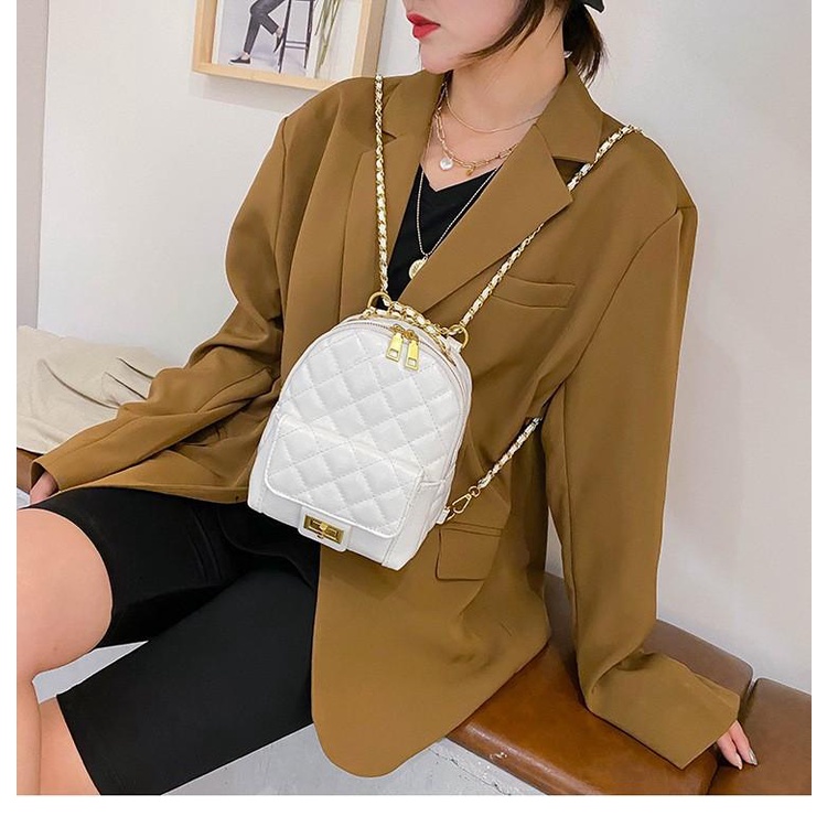 Balo da mini thời trang nữ ô trám HB01 Hanmes