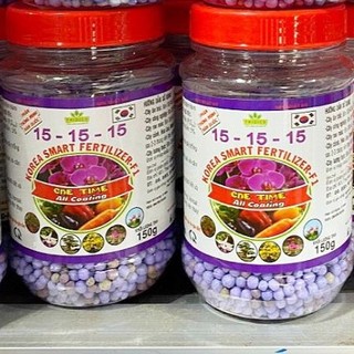 Phân tan chậm hàn quốc npk 15-15-15 - lọ 150gr -mai huy