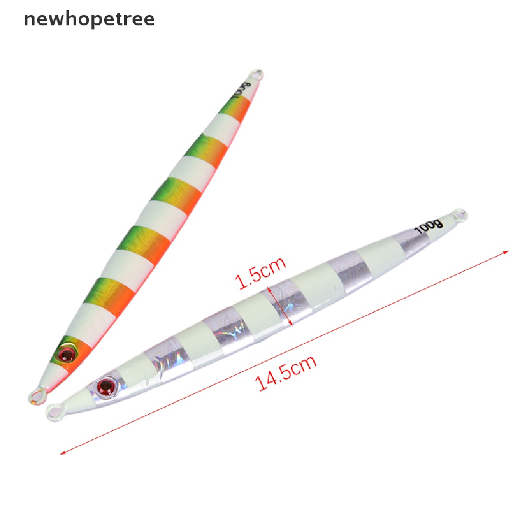 Mồi Câu Cá Nước Mặn Bằng Kim Loại Phát Quang 100g