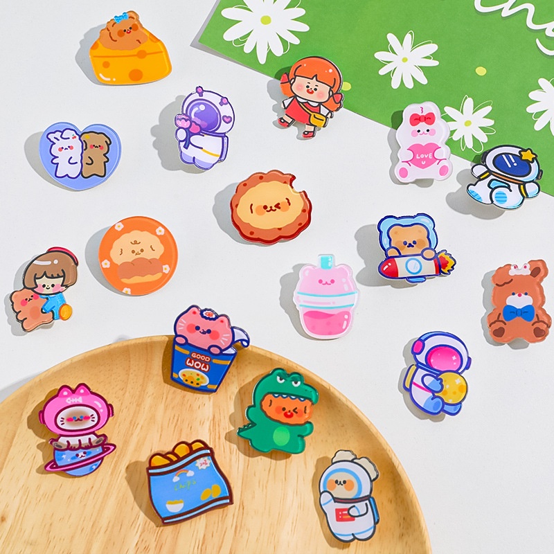 Huy Hiệu Pin Ghim Cài Áo Balo Cute Nữ Sticker Timo PK60
