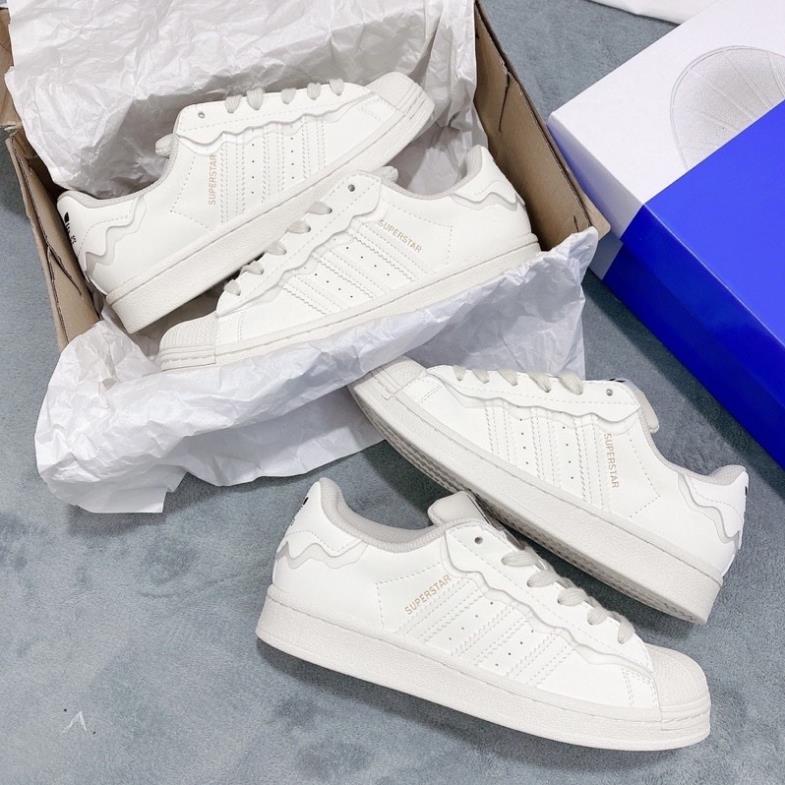 Giày thể thao nữ mẫu mới 2022 Adidas Superstar hồng, adidas sò xanh, das sò trắng 3 sọc dành cho nữ full box bill | BigBuy360 - bigbuy360.vn