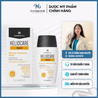 Kem Chống Nắng Heliocare 360 ( Mineral Tolerance Fluid SPF 50+ Và Water Gel SPF 50+)