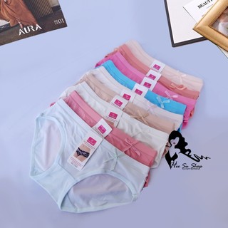 Combo 10 quần lót cotton nữ Thái siêu mịn co giãn 4 chiều mã 2300 Free size 35-48kg, vòng 3 siêu nhỏ