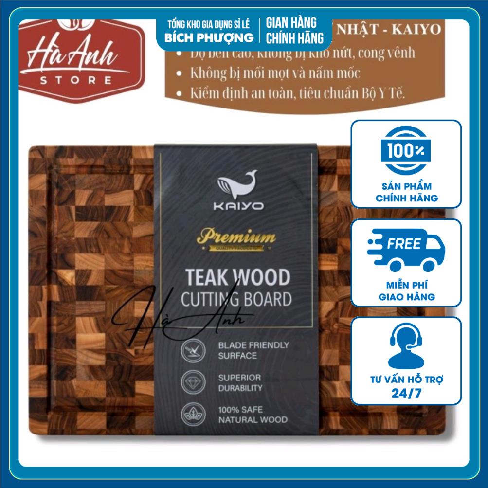 Thớt Gỗ Teak Đầu Cây Kaiyo Chữ Nhật - Thớt Gỗ Cao Cấp