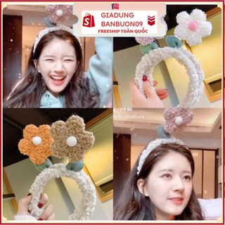 Bờm cài tóc lò xo đu đưa gắn bông hoa T2