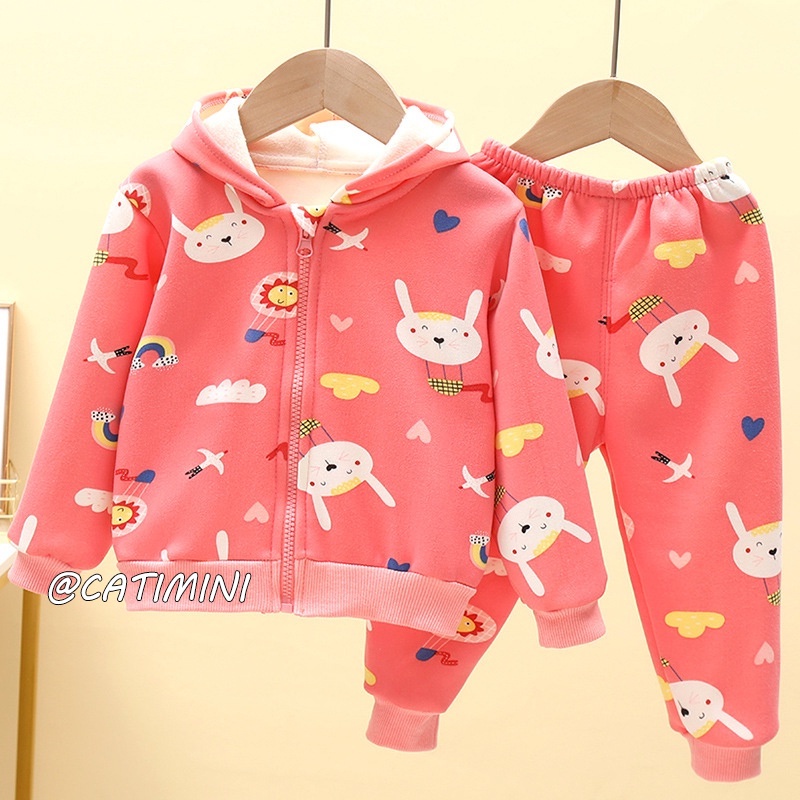 CATIMINI Set Đồ Thể Thao Gồm Áo Khoác cardigan Và Quần Dài Thời Trang Thu Đông Mới Cho Bé 0-5 Tuổi