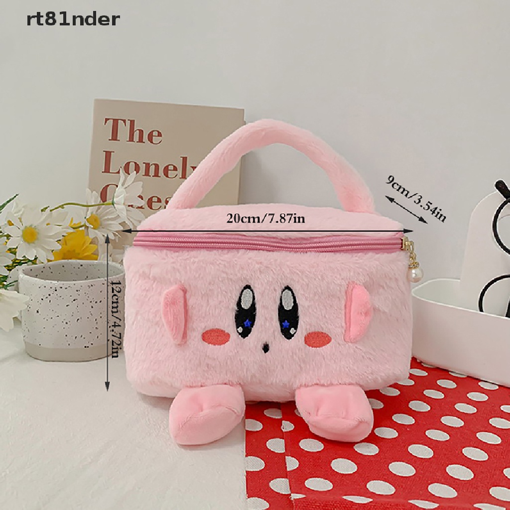 Rt Túi Đựng Mỹ Phẩm Xách Tay Bằng Lông Nhung Họa Tiết Hoạt Hình Anime Dễ Thương Dành Cho Học Sinh Nữ