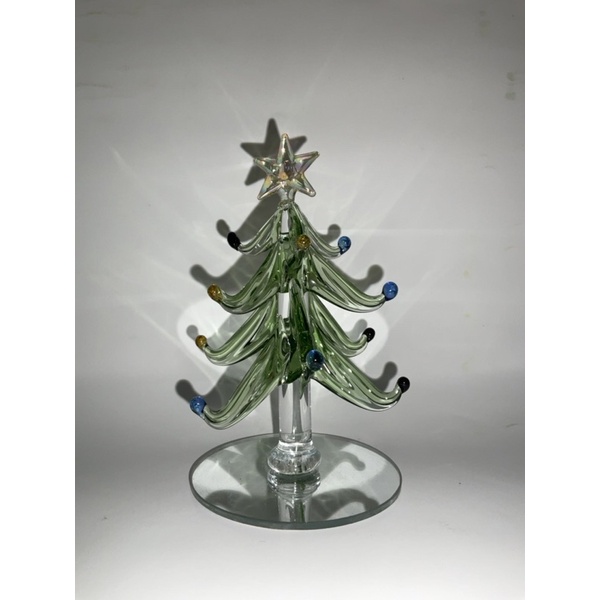 Cây thông thủy tinh trang trí/trưng bày Noel