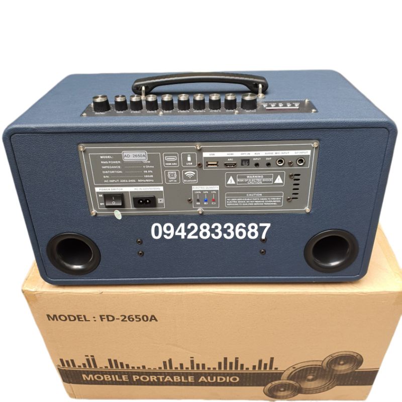 Loa Kéo Mini AD2 Bass 16 1 Trung 1 Treble 120w Nhập