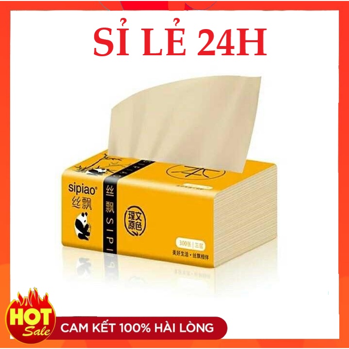 Khăn Giấy Ăn Gấu Trúc Siêu Dai Túi 300 Tờ