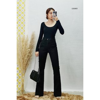 C0083 - 	quần jean ống loe wobasa trơn