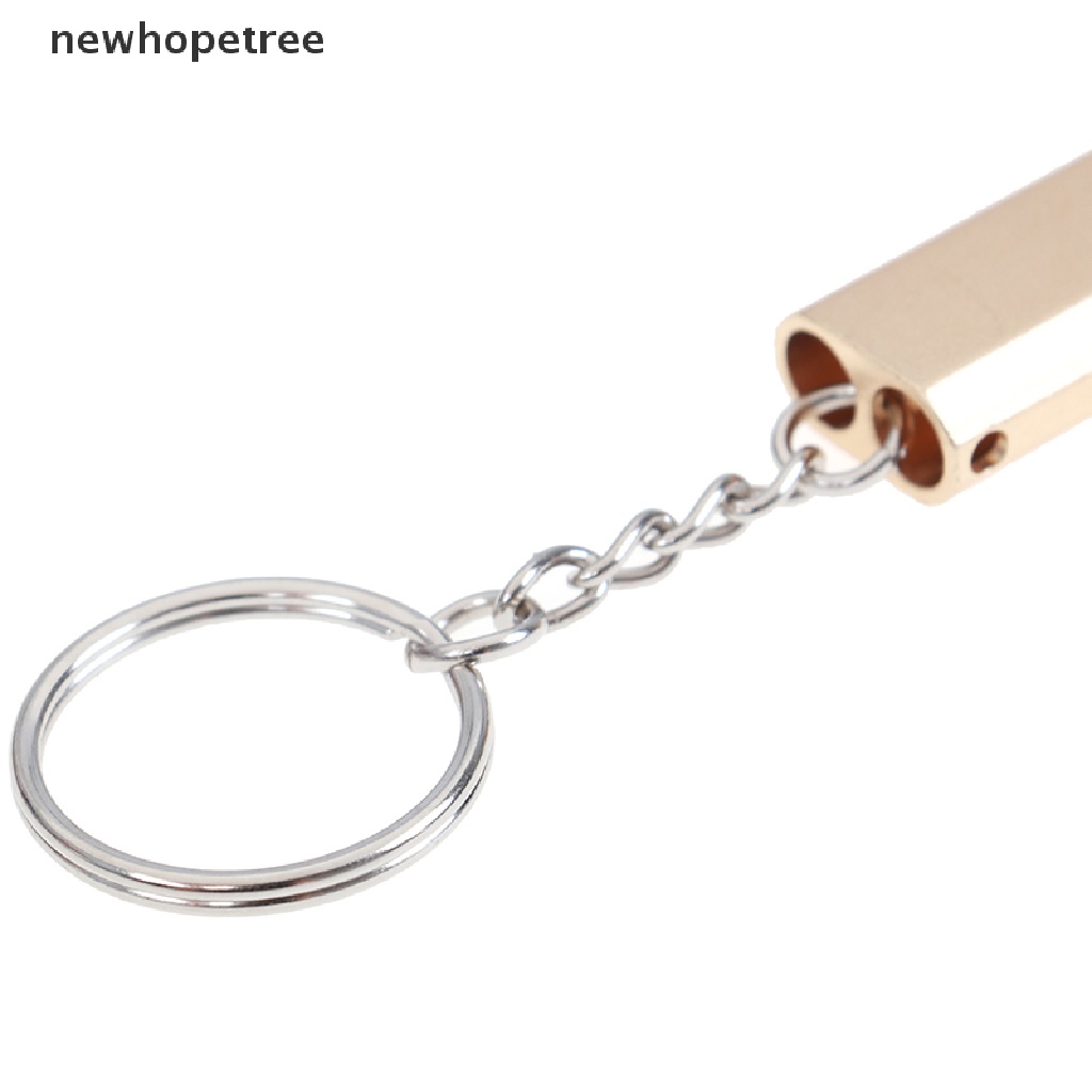 Còi Thổi Sinh Tồn Bằng Hợp Kim Nhôm Kèm Móc Khóa Tiện Lợi Vòng Cổ Bằng Da Sồi Chất Lượng Cao