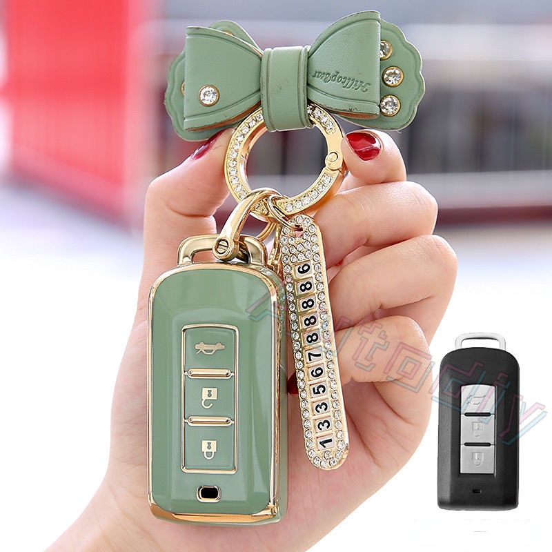 Bao Da, Ốp Bảo Vệ, Vỏ Bọc chìa khóa Cho Mitsubishi Xpander, Outlander, Triton, Attrage, Mirage, Pajero Sport