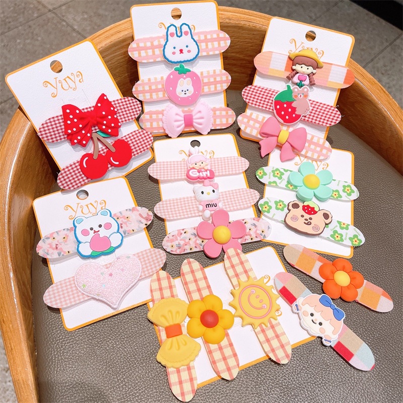 Kẹp Tóc Họa Tiết Hoạt Hình Phong Cách Hàn Quốc Xinh Xắn Cho Bé Gái