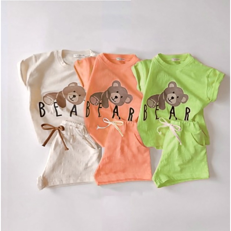 Sét Đồ Bé Gái. Bộ Gấu BEAR Chất Cotton 4 Chiều Cho Bé Gái