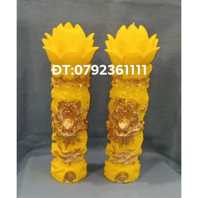 ĐÔI NẾN RỒNG CAO 32CM ĐƯỜNG KÍNH 9CM