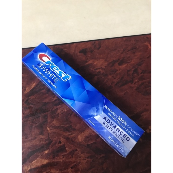 (Hàng Mỹ) Kem đánh răng Crest 3D White Advanced Whitening 158g- Làm trắng răng , tăng cường men răng , chống sâu răng