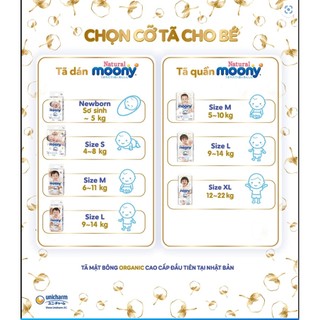 Tã quần Moony Natural size XL 32 miếng