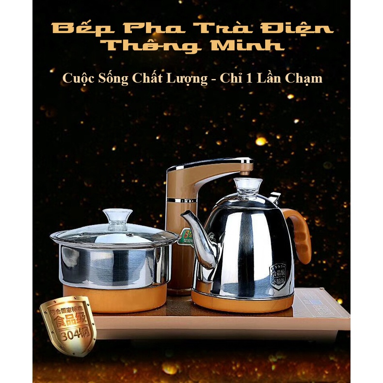 Bếp pha trà điện i-nox 304 Xiling sử dụng cho bộ bàn trà điện đun nước pha trà hoàn toàn tự động vòi xoay thông minh
