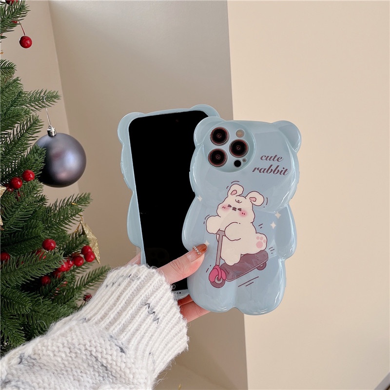 Ốp Điện Thoại Silicon Mềm Hình Thỏ Hoạt Hình Dễ Thương Cho iphone 14 13 12 11 Pro Max XS XR X XSMAX 14promax