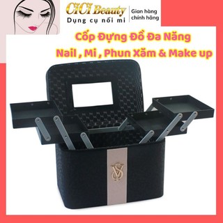 Cốp đựng dụng cụ đa năng YSL Đen, cốp đựng đồ nails,mi,phun xăm,make up