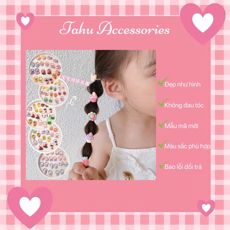 Set dây buộc tóc, dây buộc tóc hàn quốc cute (set 10 dây)