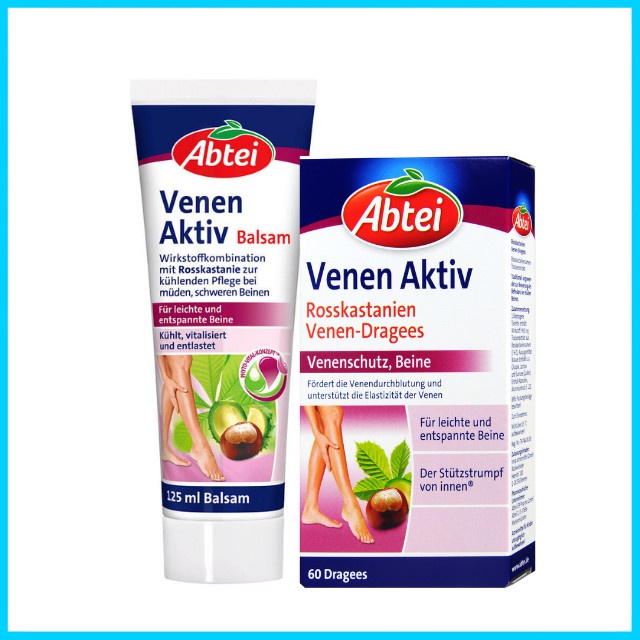 Kem Bôi Giãn Tĩnh Mạch Abtei Venen Aktiv Đức Giãn Cải Thiện Giãn Tĩnh Mạch Chân Giup Lưu Thông Máu 125ml