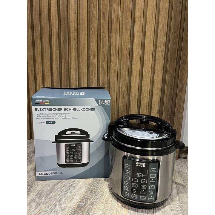 Nồi áp suất điện đa năng LEBENLANG LBEE0908-EC 6L chế độ ninh hầm siêu nhanh, tiết kiệm thời gian - hàng chính hãng