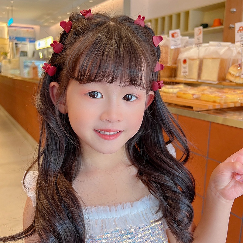 Set 5 Kẹp Tóc Mini Hình Hoa / Thỏ Đáng Yêu Cho Nữ