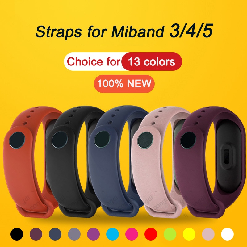 Dây Đeo Silicone Thay Thế Cho Đồng Hồ Thông Minh Xiaomi Mi Band 7 6 3 4 5 Mi Band 3 4 5 Miband 3 4 5