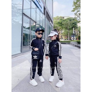 Bộ nỉ thể thao cho bé, Set nỉ thu đông bé trai bé gái 10-45kg