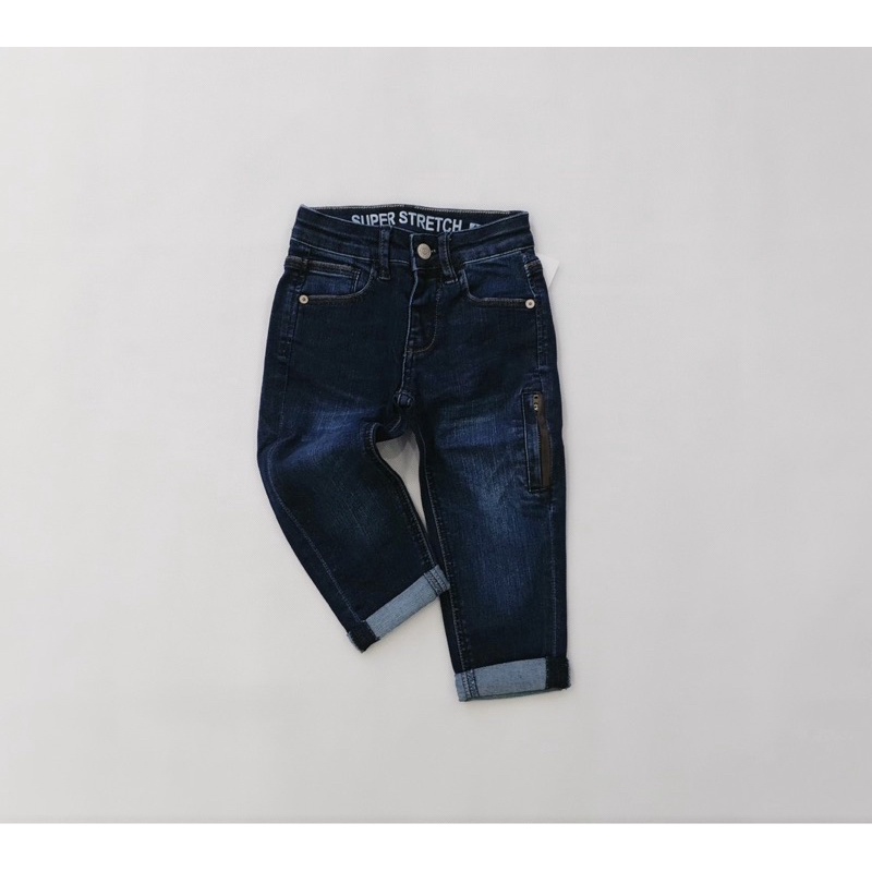 QUẦN JEAN DÀI BÉ TRAI SIZE 12-30kg MÀU XANH ĐẬM