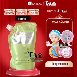 Kem ủ tóc mishe collagen bạc hà chống rụng tóc 500ml