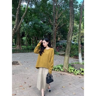 Áo len vạt chéo cổ tròn C'est la vie