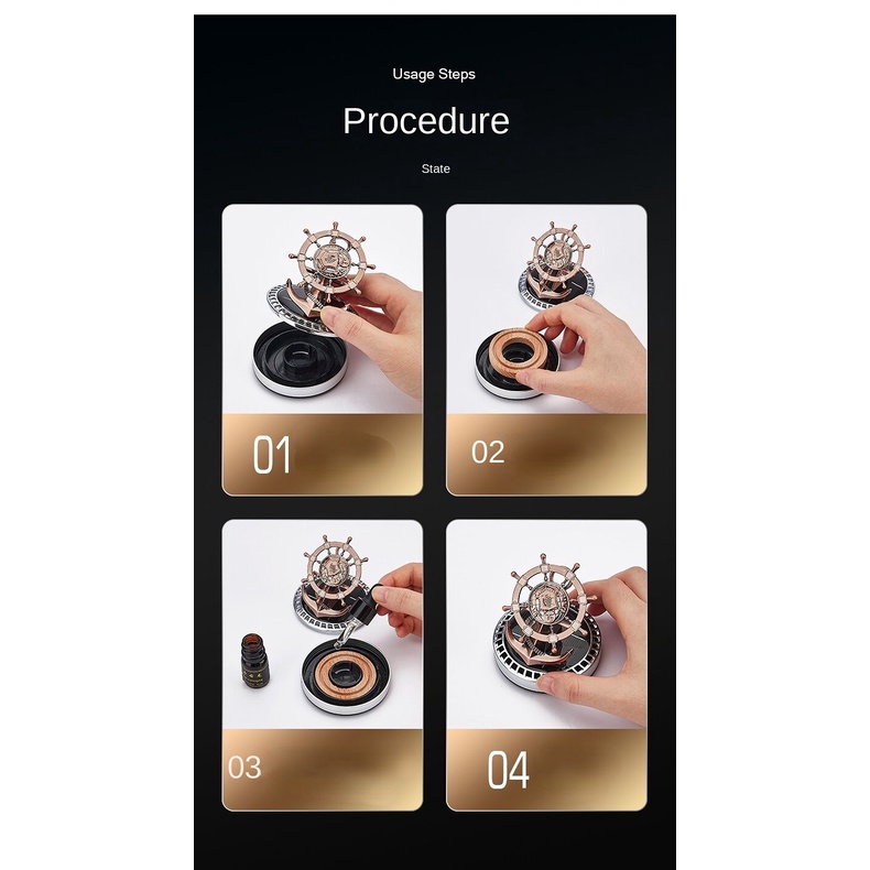 Máy Khuếch Tán Tinh Dầu Xoay Năng Lượng Mặt Trời Trang Trí Nội Thất Xe Hơi