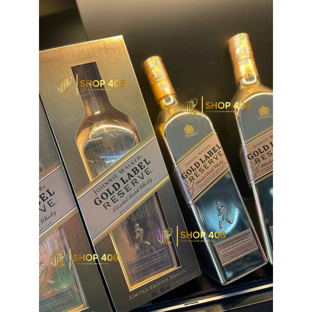 RƯỢU JOHNNIE WALKER GOLD LABEL RESERVA 750ml - GOLD BOTTLE (CHAI MẠ VÀNG - Phiên bản giới hạn và san