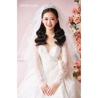 Voan phồng đính đá trai