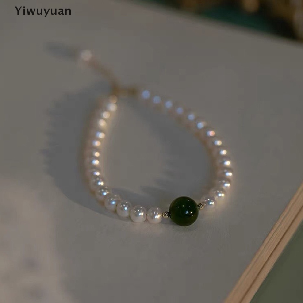 < Yiwuyuan > Vòng Tay Chuỗi Hạt Ngọc Trai Tự Nhiên Thời Trang Lãng Mạn Có Thể Điều Chỉnh Làm Quà Tặng Trang Sức Đám Cưới