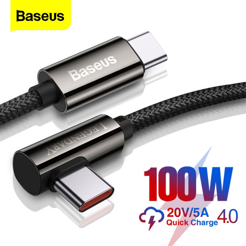 ۞♞Cáp Sạc Nhanh Baseus Chuyển Đổi Dữ Liệu Từ Usb C Sang Cổng Type C 100w Cho Xiaomi Samsung Macbook Ipad