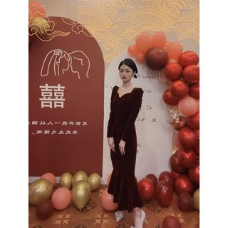 ĐẦM MIDI NHUNG ĐUÔI CÁ
