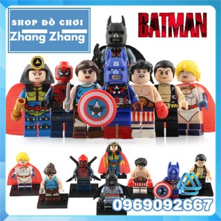 Đồ chơi Xếp hình Power Girl - Big Barda - Lara Croft - Tomb Raider - Rocky Balboa - Namor Minifigures POGO PG8125