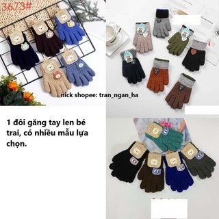 1 đôi găng tay len bé trai size 3-6 tuổi