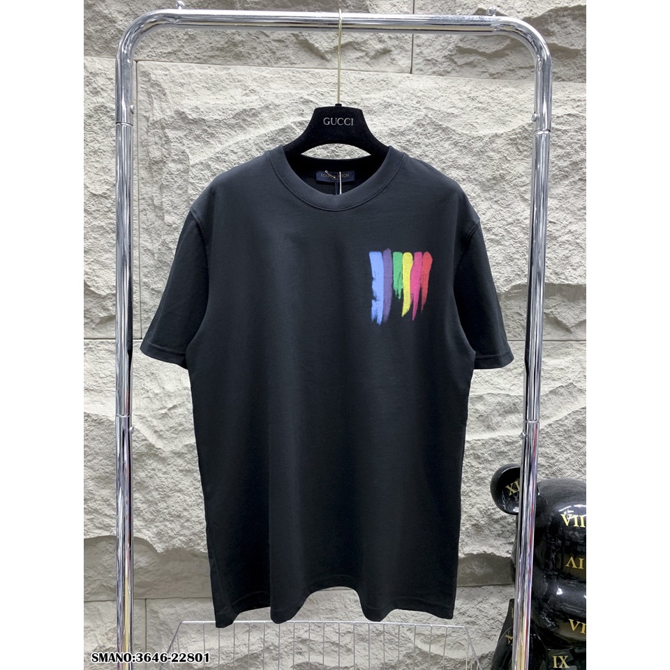 Áo Thun Nam LV Phối Màu Vải Mềm Mịn - Áo Phông Nam In Hình Cực Đẹp