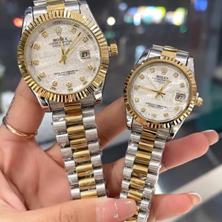 Đồng hồ đeo tay cặp đôi thời trang Đồng hồ đeo tay thạch anh bằng thép không gỉ thông thường dành cho nam và nữ