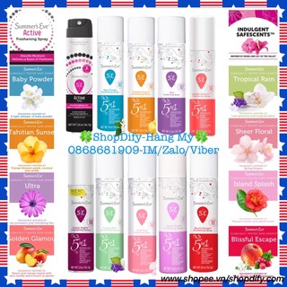 Xịt thơm khử mùi, Nước hoa vùng kín Summer’s Eve 56.7g Xịt phụ khoa của Mỹ thơm mát, quyến rũ
