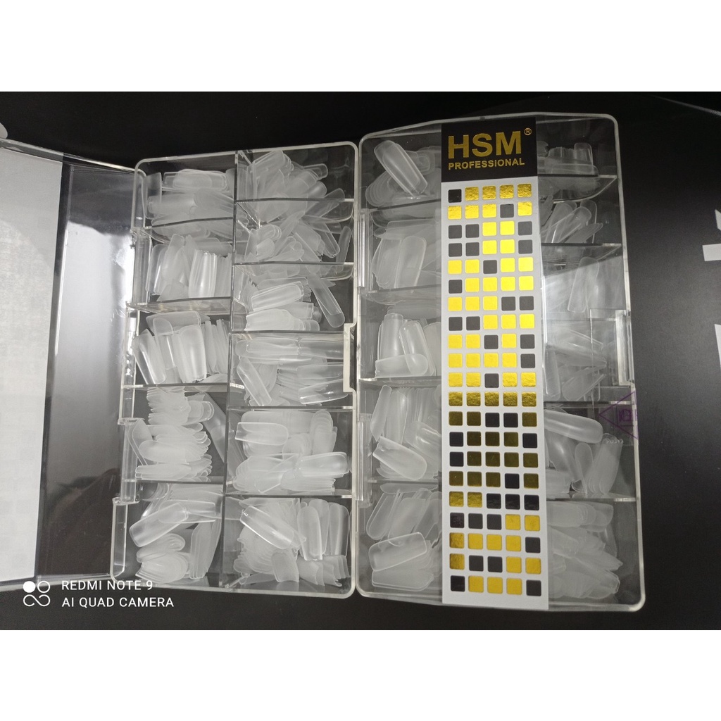 Móng úp hsm lẻ size nhám vuông trong, móng úp nhám vuông trong lẻ size