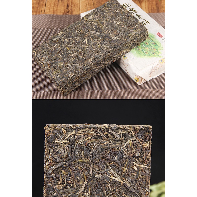 Sinh Trà Phổ Nhĩ cổ thụ- Khổng Tước Thanh Chuyên- Mãnh Hải, Vân Nam Bánh 1000 gram